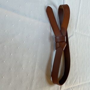 LOFT Tan Leather Knot Belt